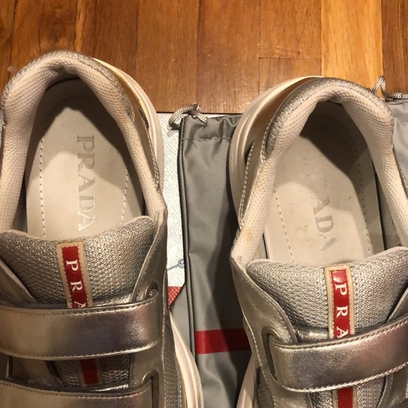 Silver Prada Sneaker - Picture 5 of 9